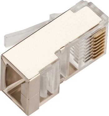 Коннектор Lanmaster (TWT-PL45/S-8P8C/JR100) STP кат.5E RJ45 прозрачный (упак.:100шт)