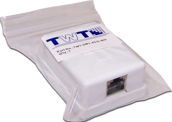 Розетка Lanmaster TWT-SM2-4545/S-WH информ. KeystoneRJ45 2 кат.5E STP бел.