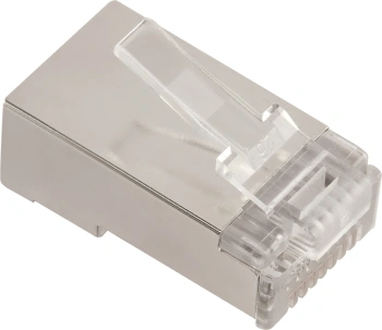 Коннектор Lanmaster (LAN-EZ45-8P8C/S5E-100) STP кат.5E RJ45 серебристый (упак.:100шт)