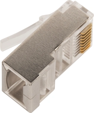 Коннектор Lanmaster (LAN-EZ45-8P8C/S5E-100) STP кат.5E RJ45 серебристый (упак.:100шт)