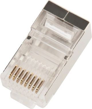 Коннектор Lanmaster (LAN-EZ45-8P8C/S5E-100) STP кат.5E RJ45 серебристый (упак.:100шт)