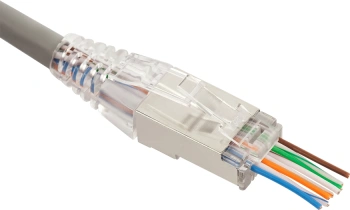 Коннектор Lanmaster (LAN-EZ45-8P8C/S5E-100) STP кат.5E RJ45 серебристый (упак.:100шт)