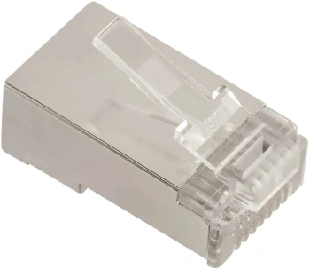 Коннектор Lanmaster (LAN-EZ45-8P8C/S6-100) STP кат.6 RJ45 серебристый (упак.:100шт)