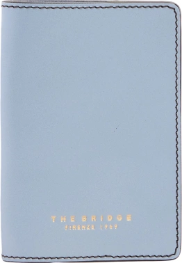 Обложка для паспорта The Bridge 09811501/00A голубой натур.кожа