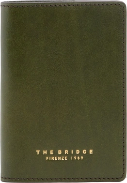 Обложка для паспорта The Bridge 09811501/00C темно-зеленый натур.кожа