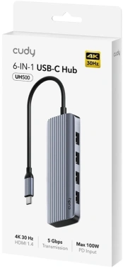 Разветвитель USB-C Cudy UH500