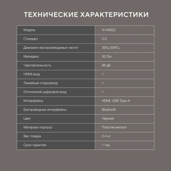 Саундбар Hyundai H-HA622
