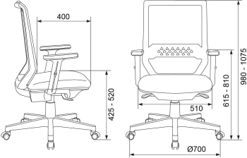Кресло эргономичное Бюрократ  MC-611N