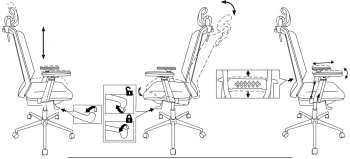 Кресло эргономичное Бюрократ  MC-W612N-H