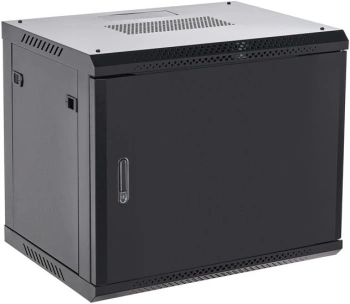 Шкаф коммутационный Rexant (04-0954-122) настенный 9U 400x542мм пер.дв.металл черный