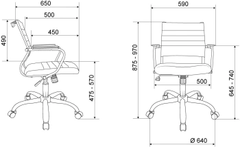 Кресло Бюрократ  CH Balance-Low SL PU
