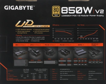 Блок питания Gigabyte ATX 850W GP-UD850GM PG5 V2 Gen.5