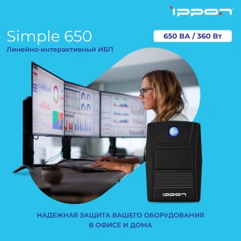 Источник бесперебойного питания Ippon Simple 650 Euro