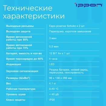 Источник бесперебойного питания Ippon Simple 850 Euro