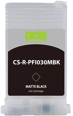 Картридж перезаправляемый струйный Cactus CS-R-PFI030MBK