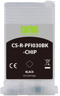 Картридж перезаправляемый струйный Cactus CS-R-PFI030BK-CHIP