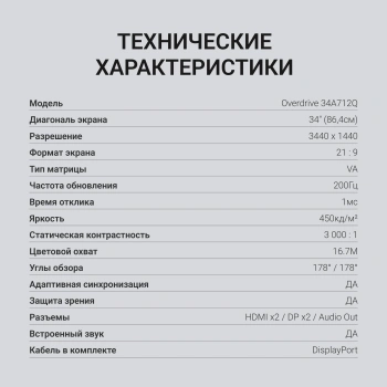 Монитор Digma 34
