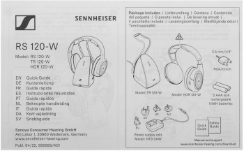 Наушники накладные Sennheiser RS 120-W
