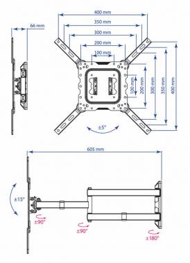 Кронштейн для телевизора Kromax DIX-18