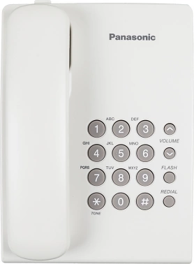 Телефон проводной Panasonic KX-TS2350RUW