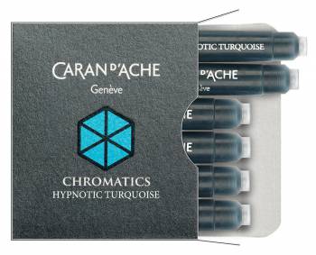 Картридж Carandache Chromatics (8021.191) Hypnotic turquoise чернила для ручек перьевых (6шт)