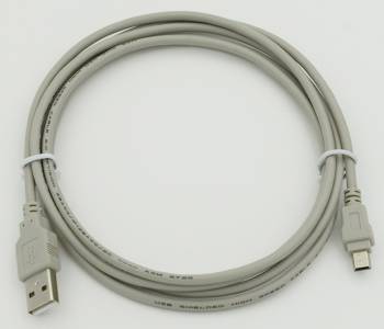 Кабель USB A(m) mini USB B (m) 1.8м серый