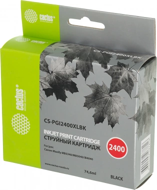 Картридж струйный Cactus CS-PGI2400XLBK
