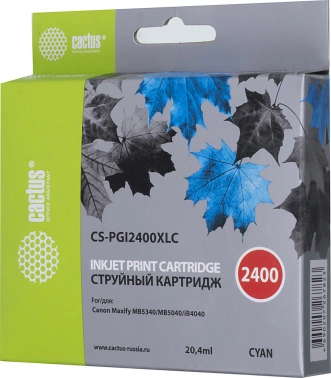 Картридж струйный Cactus CS-PGI2400XLC