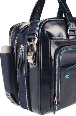 Деловая сумка Piquadro Blue Square CA2765B2/BLU2 с отделением для ноутбука синий натур.кожа