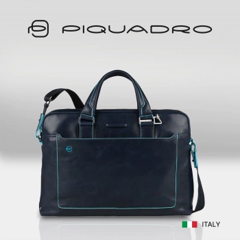 Деловая сумка Piquadro Blue Square CA3335B2/BLU2 с отделением для ноутбука 15