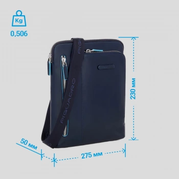 Сумка Piquadro Blue Square CA1816B2/BLU2 синяя натур.кожа