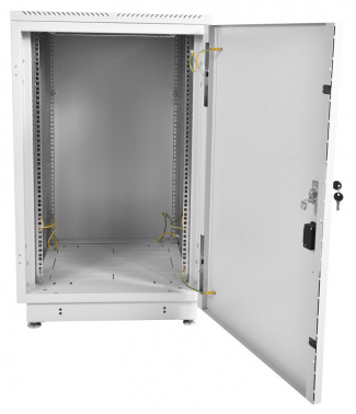 Шкаф серверный ЦМО (ШТК-М-22.6.10-3ААА) напольный 22U 600x1020мм пер.дв.металл задн.дв.стал.лист 2 бок.пан. направл.под закл.гайки 330кг серый 855мм 73.44кг 180град. 1140мм IP20 металл