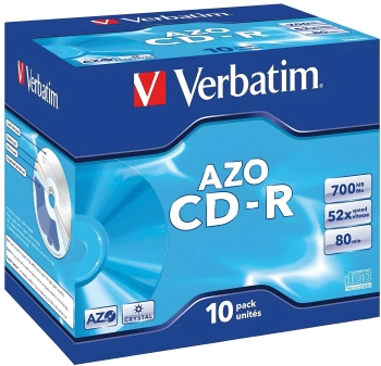 Диск CD-R Verbatim 700Mb 52x Jewel case (10шт) (43327)