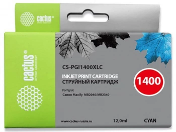 Картридж струйный Cactus CS-PGI1400XLC