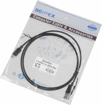 Кабель USB (m)-USB Type-C (m) 1м черный