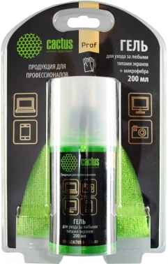 Чистящий набор (салфетки + гель) Cactus CS-S3004BL