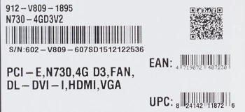 Видеокарта MSI PCI-E 2.0 N730-4GD3V2 NVIDIA  GeForce GT 730