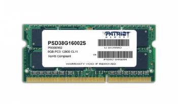 Память DDR3 8Gb 1600MHz Patriot  PSD38G16002S