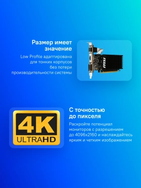 Видеокарта MSI PCI-E 2.0 GT 710 2GD3H LP NVIDIA  GeForce GT 710