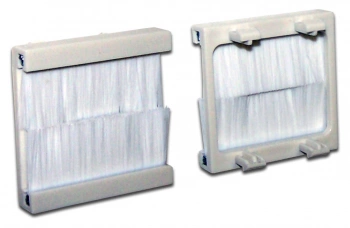 Щеточный ввод Lanmaster LAN-SIP-23BR-WH шир.45мм выс.45мм белый (упак.:1шт)