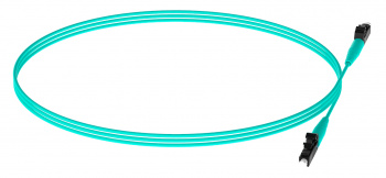 Патч-корд Panduit FZ2ELLNLNSNM001 2x50/125 OM4 LC дуплекс-LC дуплекс 1м LSZH аквамарин