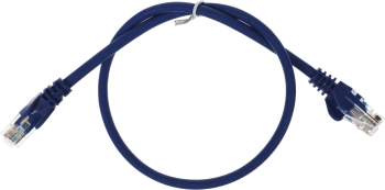 Патч-корд Lanmaster LAN-PC45/U5E-0.5-BL UTP RJ-45 вил.-вилка RJ-45 кат.5E 0.5м синий LSZH (уп.:1шт)