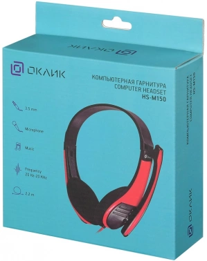 Наушники с микрофоном Оклик HS-M150