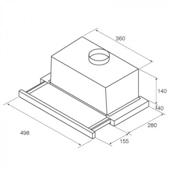 Вытяжка встраиваемая Jet Air Aurora LX/CR/F/50