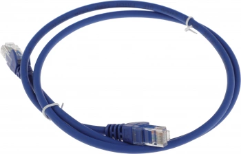 Патч-корд Lanmaster LAN-PC45/U5E-1.0-BL UTP RJ-45 вил.-вилка RJ-45 кат.5E 1м синий LSZH (уп.:1шт)