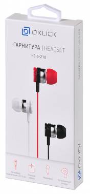 Гарнитура внутриканальные Оклик HS-S-210