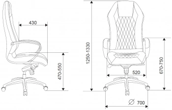 Кресло руководителя Бюрократ  _Aura