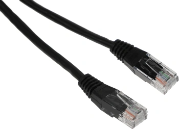 Патч-корд Lanmaster TWT-45-45-0.5-BK UTP RJ-45 вил.-вилка RJ-45 кат.5E 0.5м черный ПВХ (уп.:1шт)