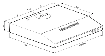 Вытяжка козырьковая Krona Jessica slim PB 600