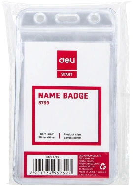 Бейдж для пропуска Deli E5759